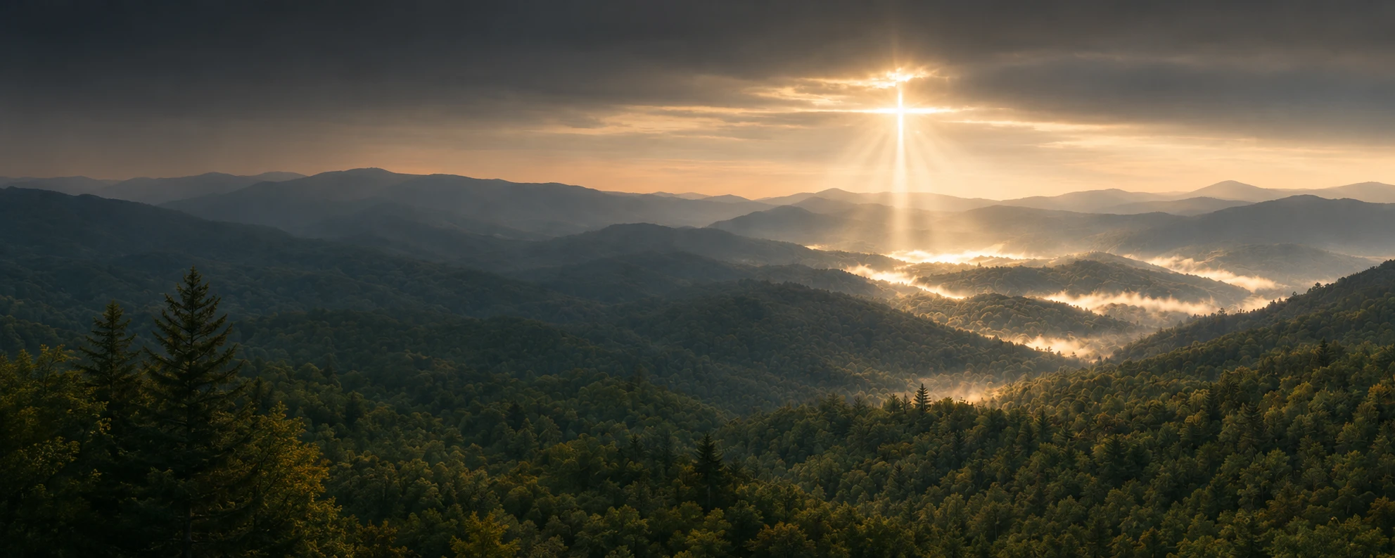 Sunrise over the North Georgia mountains